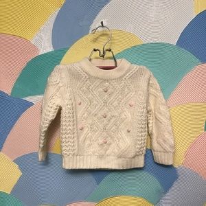 Vintage Robinit knitted kids sweater size 2T color white